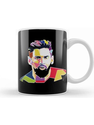 Baskı Dükkanı Lionel Messi Art Kupa Bardak Porselen