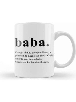 Baskı Dükkanı Babalar Günü Babaya Hediye Kupa Bardak Porselen