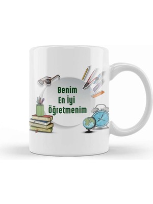 Baskı Dükkanı Öğretmenler Günü Öğretmene Hediye 02 Kupa Bardak Porselen
