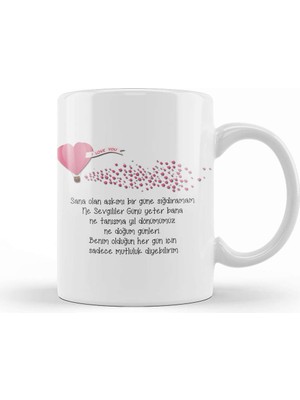 Baskı Dükkanı Kız Çocuğuna Hediye 8 Sekiz Yaş Hediyesi Kupa Bardak Porselen