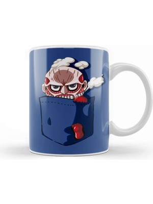 Baskı Dükkanı Attack On Titan Colossal Pocket Kupa Bardak Porselen