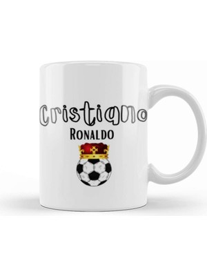 Baskı Dükkanı The King Of Football Cristiano Ronaldo 7 Kupa Bardak Porselen