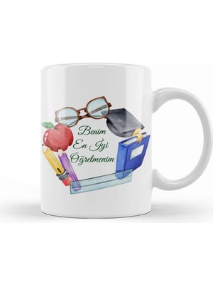 Baskı Dükkanı Öğretmenler Günü Öğretmene Hediye 03 Kupa Bardak Porselen