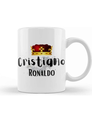 Baskı Dükkanı The King Of Football Cristiano Ronaldo 7 Kupa Bardak Porselen
