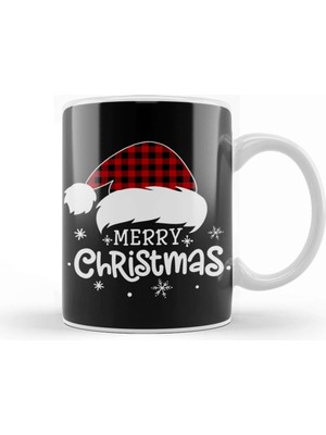 Baskı Dükkanı Yılbaşı Yeni Yıl Konseptli Merry Christmas Kupa Bardak Porselen