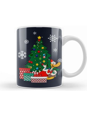 Baskı Dükkanı Gandy Goose Around The Christmas Tree Kupa Bardak Porselen