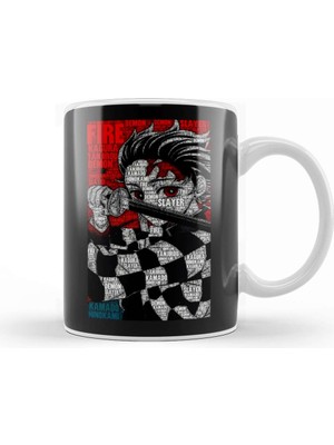 Baskı Dükkanı Tanjirō Kamado Demon Slayer Kimetsu No Yaiba Kupa Bardak Porselen
