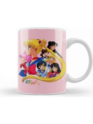Baskı Dükkanı Vintage Sailor Moon Kupa Bardak Porselen