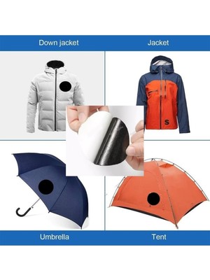 Lovyco 10 Adet Mont,şemsiye,çadır Yaması Tamir Yapışkanlı Bant Delik Onarım Yaması Kendinden Yapışkanlı