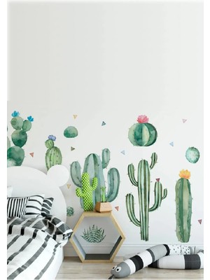 Kt Grup Muhteşem Kaktüsler Pastel Renkler Mega Sticker Seti