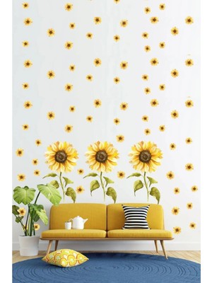 Kt Grup Ferahlatıcı Yaz Çiçekleri 180 Adet Xxl Modern Duvar Sticker Seti