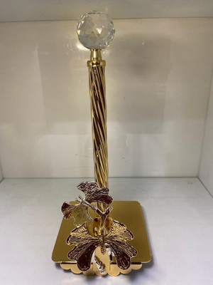 Elif Aksesuar Kelebek Motifli  Kağıt Havluluk (Gold)