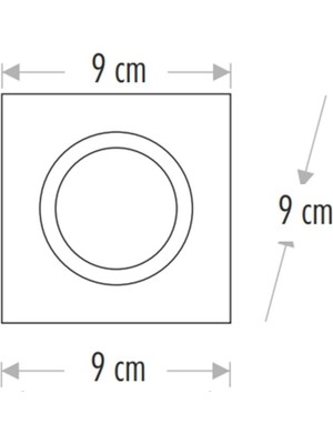 Gae Kare Cam Aynalı Spot Çerçeve ( Ampül Dahil Değildir )