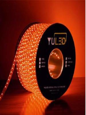 Yuled 1 Metre 220V Silikonlu Yapışkanlı 10 cm Kesimli Hortum Şerit LED  Kırmızı