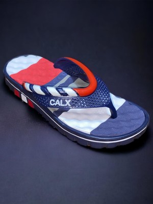 Calx Çocuk Masaj Tabanlı Lacivert Renk Figürlü Parmak Arası Kaydırmaz Plaj Günlük Terlik
