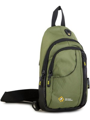 Nas Bag-Nas Polo (Waterproof) Outdoor Erkek Bel Ve Çapraz Body Bag Haki Yeşil