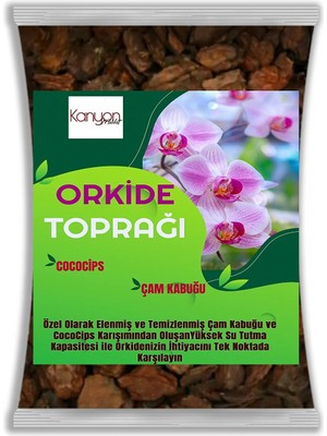 ByKurt Plant 5 Litre Orkide Toprağı - Çam Kabuğu Ve Cococips Karışımlı - Elenmiş Temizlenmiş İri Parçalı