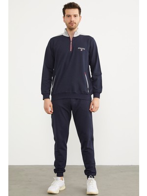 Sementa Dik Yaka Yarım Fermuarlı Eşofman Takım - Lacivert