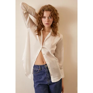 Never More Basic Saten Gömlek