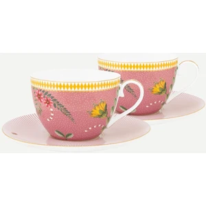 Pip Studio La Majorelle Pembe Porselen Çay Fincan Seti 280 ml