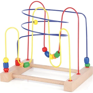 Büyük Boncuklu Helezon - Doğal Ahşap Eğitici Boncuklu Koordinasyon Oyunu - 225X325X310