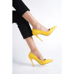 Lapita Sarı Ince Yüksek Topuklu Stiletto