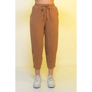 Yüksek Bel Slouchy Kadın Pantolon Fit Basic Relax Fit Rahat Kalıp