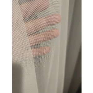 Grek Petek Dokulu Düz 1/3 Sık Pile Tül Perde Beyaz x En Boy