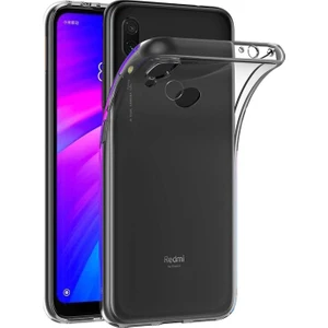 Xiaomi Redmi 7 ile Uyumlu Kapak 1mm Süper Silikon Şeffaf Kılıf