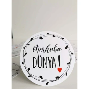 Happy Mountains Anı Kartı, Ay Kartı Merhaba Dünya Bebek Ay Kartı, Bebek Anı Kartı Seti