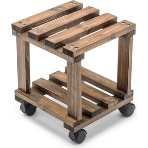 Tekerlekli Damacana Altlığı Saksı Altlığı Damacana Yükseltici Damacana Standı Ahşap Damacana Altlığı Ceviz