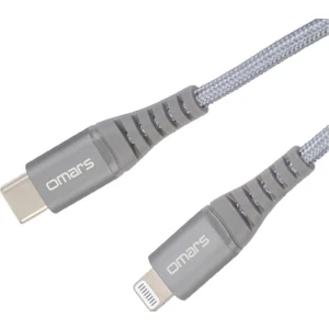 iPhone Type-C To Lightning Örgülü Hızlı Şarj ve Data Kablosu 1 Metre Gri