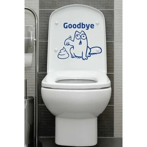 Kt Grup Good Bye | Kedi Klozet Kapağı Sticker | Banyo Wc Sticker