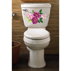 Kt Grup Mor Güller Güller Klozet Kapağı ve Banyo Sticker Seti
