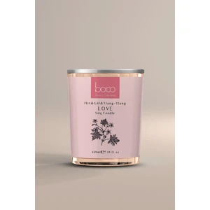 Doğal Soya Mumu, Vegan, Aromaterapi, Aşk, Gül, Itır Çiçeği, Ylang Ylang Uçucu Yağı Kokulu Mum 250 ml