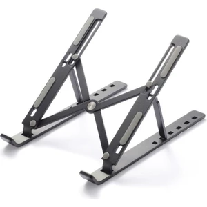 Jx-18 Laptop Stand MacBook Notebook Katlanabilir Taşınabilir Metal Standı Siyah
