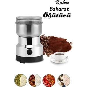 Kahve Öğütücü Elektrikli Bakliyat Baharat Pirinç Biber Tahıl Öğütücü Değirmen Pratik Çelik Öğütücü