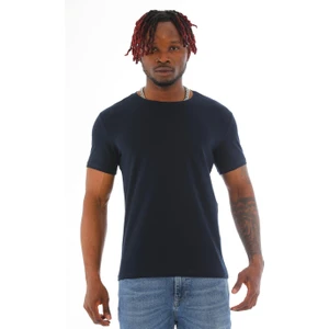 Penye Bizden Erkek Slim Fit Pamuk Likra Basic Kısa Kol T-Shirt-Lacivert