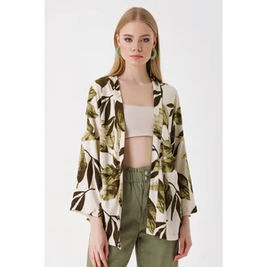 5862 Örme Kimono Haki