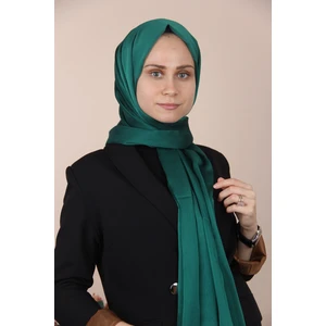 Koyu ZÜMRÜT-016 Sima Janjanlı Şifon Şal