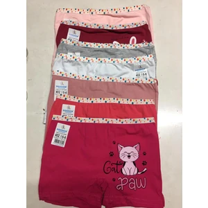 DONDEZA12Lİ Kız Çocuk Renkli Pamuk Boxer