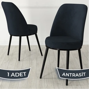 Concept Jaxe Serisi 1 Adet Mutfak Sandalyesi Metal Siyah Iskeletli 1. Sınıf Babyface Kumaş Sandalye
