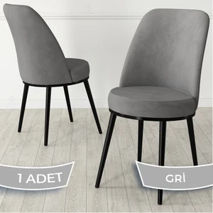 Concept Jaxe Serisi 1 Adet Mutfak Sandalyesi Metal Siyah Iskeletli 1. Sınıf Babyface Kumaş Sandalye