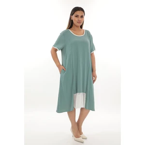 Cepli Yazlık Beden Elbise F10-2371