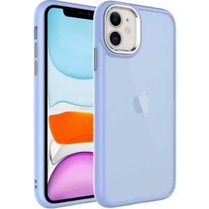 Cep Case Apple iPhone 11 Kılıf Buzlu Arka Yüzey Pastel Renk Krom Kamera ve Tuş Korumalı Kapak