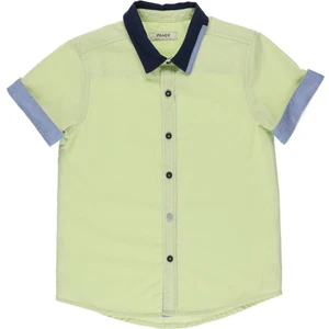 Erkek Çocuk Yakası Şerit Detaylı Gömlek