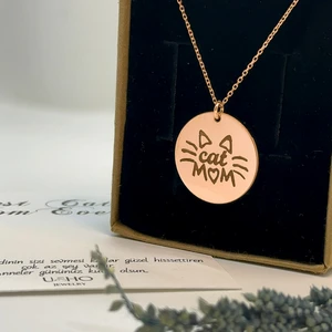 Usho Jewelry 925 Ayar Gümüş Cat Mom Kolye