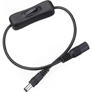 4462 Anahtarlı Dc Adaptör Güç Power Dişi Erkek Bağlantı Kablosu 5.5x2.1mm