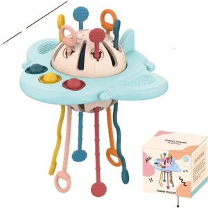 Bebek Uçan Daire Pompalama Eğlencesi Erken Eğitim Duyusal Bebek Lala Müzik Oyuncakları Çiğneyip Çiğneyebilir Aydınlanma Yumuşak Kauçuk (Yurt Dışından)