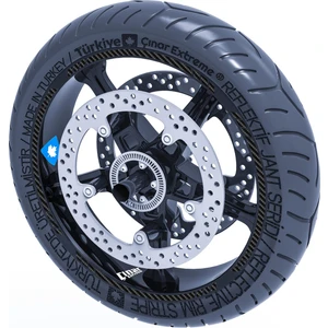 Karbon Fiber Dokulu 4 Parçalı Kesikli Jant Şeridi Sticker Çınar Extreme